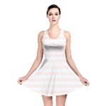 Horizontal Stripes - White and Seashell Reversible Skater Dress