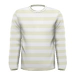 Horizontal Stripes - White and Beige Men s Long Sleeve T-shirt