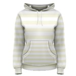 Horizontal Stripes - White and Beige Women s Pullover Hoodie