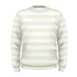 Horizontal Stripes - White and Beige Men s Sweatshirt