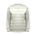 Horizontal Stripes - White and Beige Women s Sweatshirt