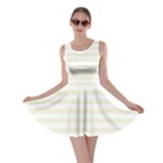 Horizontal Stripes - White and Beige Skater Dress