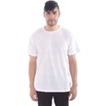 Horizontal Stripes - White and Ivory Men s Sport Mesh Tee