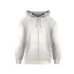 Horizontal Stripes - White and Ivory Kid s Zipper Hoodie