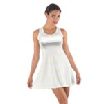 Horizontal Stripes - White and Ivory Cotton Racerback Dress