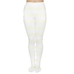 Horizontal Stripes - White and Ivory Women s Tights