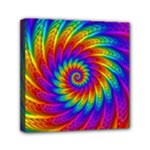 Psychedelic Rainbow Spiral Mini Canvas 6  x 6  (Stretched)