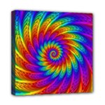 Psychedelic Rainbow Spiral Mini Canvas 8  x 8  (Stretched)