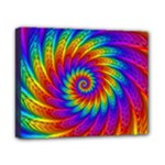 Psychedelic Rainbow Spiral Canvas 10  x 8  (Stretched)