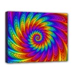 Psychedelic Rainbow Spiral Canvas 14  x 11  (Stretched)