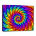 Psychedelic Rainbow Spiral Canvas 20  x 16  (Stretched)