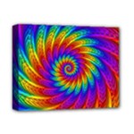 Psychedelic Rainbow Spiral Deluxe Canvas 14  x 11  (Stretched)