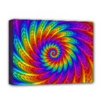 Psychedelic Rainbow Spiral Deluxe Canvas 16  x 12  (Stretched) 