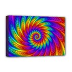 Psychedelic Rainbow Spiral Deluxe Canvas 18  x 12  (Stretched)