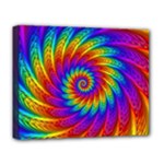 Psychedelic Rainbow Spiral Deluxe Canvas 20  x 16  (Stretched)