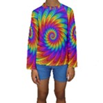 Psychedelic Rainbow Spiral Kid s Long Sleeve Swimwear