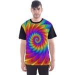 Psychedelic Rainbow Spiral Men s Sport Mesh Tee