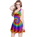 Psychedelic Rainbow Spiral Reversible Sleeveless Dress