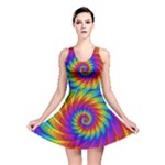 Psychedelic Rainbow Spiral Reversible Skater Dress