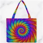 Psychedelic Rainbow Spiral Mini Tote Bag