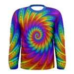 Psychedelic Rainbow Spiral Men s Long Sleeve Tee