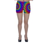 Psychedelic Rainbow Spiral Skinny Shorts