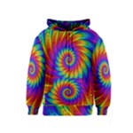 Psychedelic Rainbow Spiral Kids  Zipper Hoodie