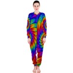 Psychedelic Rainbow Spiral OnePiece Jumpsuit (Ladies)