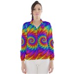 Psychedelic Rainbow Spiral Wind Breaker (Women)