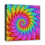 Psychedelic Rainbow Spiral Mini Canvas 8  x 8  (Stretched)