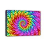 Psychedelic Rainbow Spiral Mini Canvas 7  x 5  (Stretched)