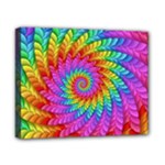 Psychedelic Rainbow Spiral Canvas 10  x 8  (Stretched)