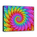 Psychedelic Rainbow Spiral Canvas 14  x 11  (Stretched)