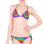 Psychedelic Rainbow Spiral Bikini Set