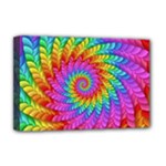 Psychedelic Rainbow Spiral Deluxe Canvas 18  x 12  (Stretched)