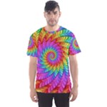 Psychedelic Rainbow Spiral Men s Sport Mesh Tee