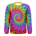 Psychedelic Rainbow Spiral Men s Long Sleeve Tee