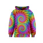 Psychedelic Rainbow Spiral Kids  Pullover Hoodie