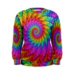 Psychedelic Rainbow Spiral Women s Sweatshirt