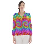 Psychedelic Rainbow Spiral Wind Breaker (Women)