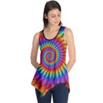 Psychedelic Rainbow Spiral Sleeveless Tunic