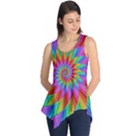 Psychedelic Rainbow Spiral Sleeveless Tunic