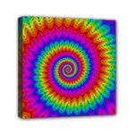 Psychedelic Rainbow Spiral Mini Canvas 6  x 6  (Stretched)