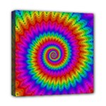 Psychedelic Rainbow Spiral Mini Canvas 8  x 8  (Stretched)