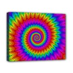 Psychedelic Rainbow Spiral Canvas 10  x 8  (Stretched)