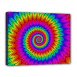 Psychedelic Rainbow Spiral Canvas 14  x 11  (Stretched)