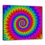 Psychedelic Rainbow Spiral Canvas 24  x 20  (Stretched)