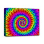 Psychedelic Rainbow Spiral Deluxe Canvas 14  x 11  (Stretched)