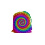 Psychedelic Rainbow Spiral Drawstring Pouch (Small)