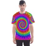 Psychedelic Rainbow Spiral Men s Sport Mesh Tee